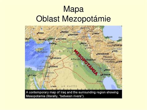 Mapa starovekej Mezopotámie a Egypta