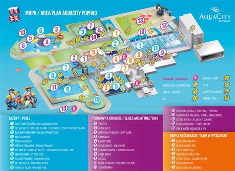 Mapa areálu AquaCity Poprad