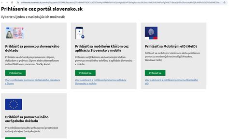 Screenshot portálu slovensko.sk s formulárom pre elektronickú žiadosť