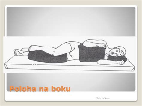 Ilustrácia polohy poležiačky na boku