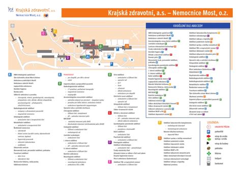 Mapa nemocnice s vyznačeným pavilónom A