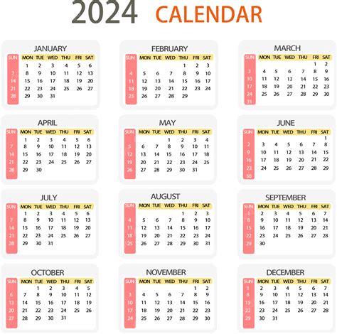 Kalendár s vyznačeným 1. januárom 2024