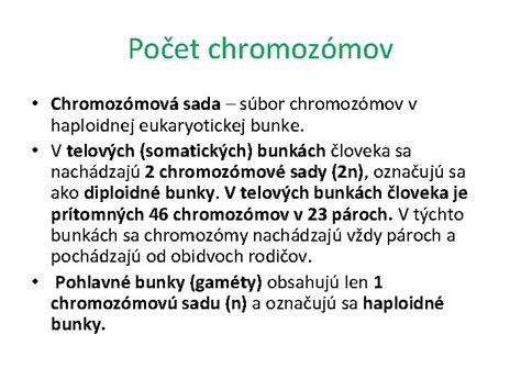 Schéma chromozómov v zdravom a nezdravom embryu