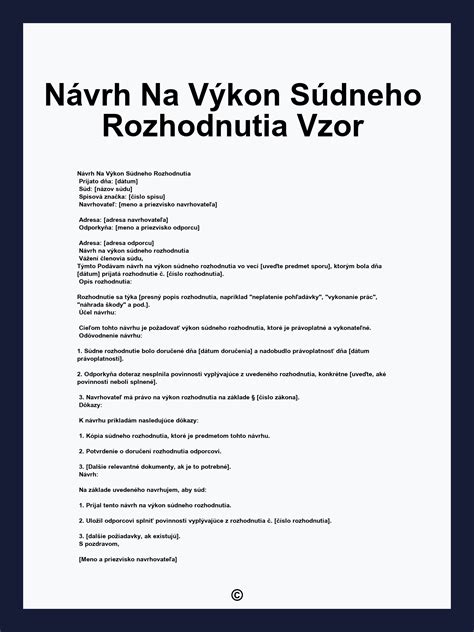 štruktúra súdneho návrhu