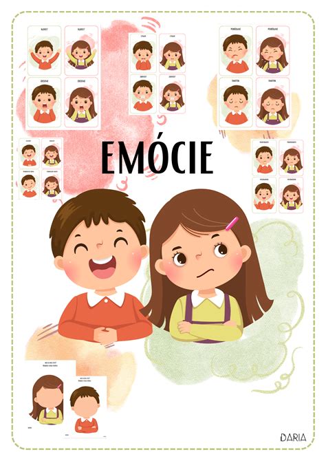 Ilustrácia znázorňujúca rôzne emócie detí