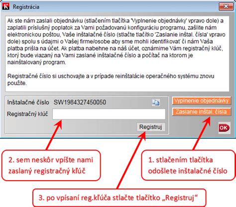 Ukážka registračného formulára pre študentov