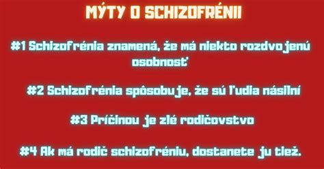 Koláž obrázkov znázorňujúcich mýty a fakty o schizofrénii