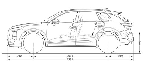 Infografika rozmery Audi Q3