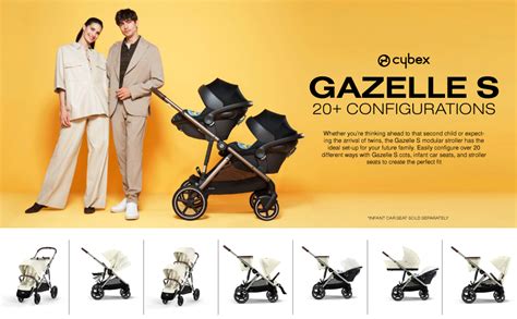 Cybex Gazelle S s rôznymi konfiguráciami