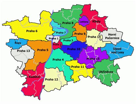 Mapa Prahy v 14. storočí
