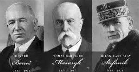 Zakladatelia Československa: T. G. Masaryk, M. R. Štefánik, E. Beneš