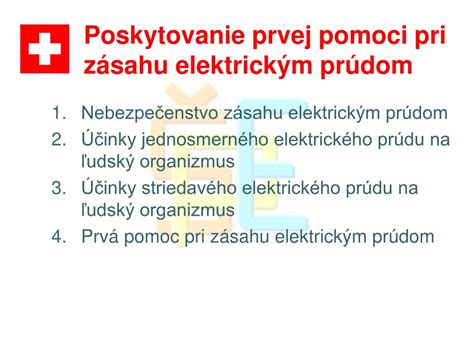 Schéma postupnosti krokov pri prvej pomoci po zásahu elektrickým prúdom