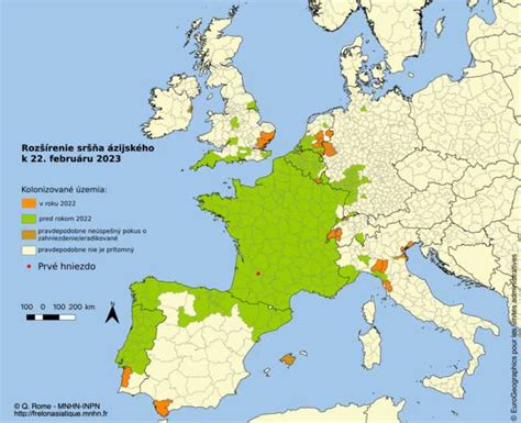 Mapa rozšírenia orla skalného v Európe