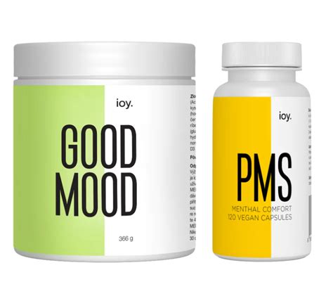 Obaly produktov ioy. GOOD MOOD a ioy. PMS