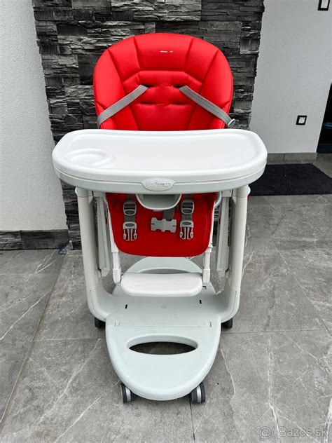 Detská jedálenská stolička Peg Perego s farebným poťahom