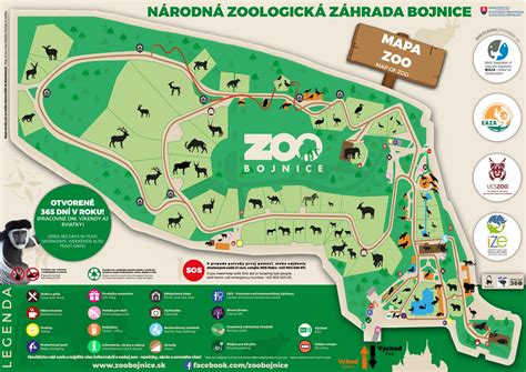 Mapa Národnej zoo Bojnice