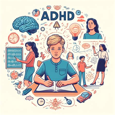 Ilustrácia detí s rôznymi prejavmi ADHD