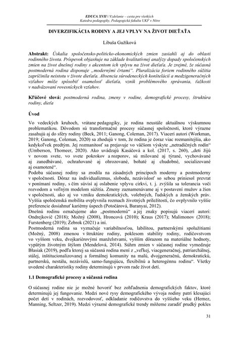 štruktúra rodiny a dieťa