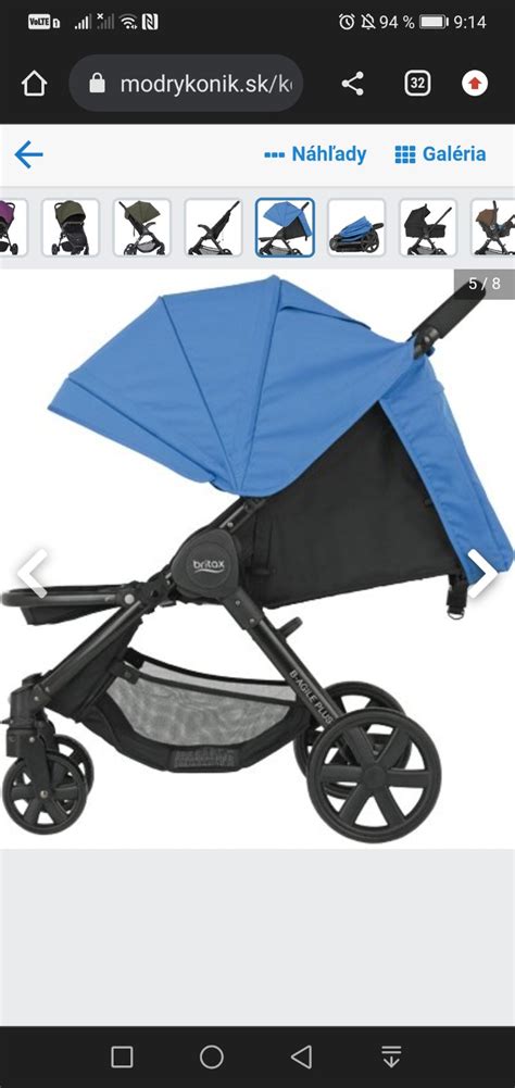 Schéma znázorňujúca kroky skladania kočíka Britax