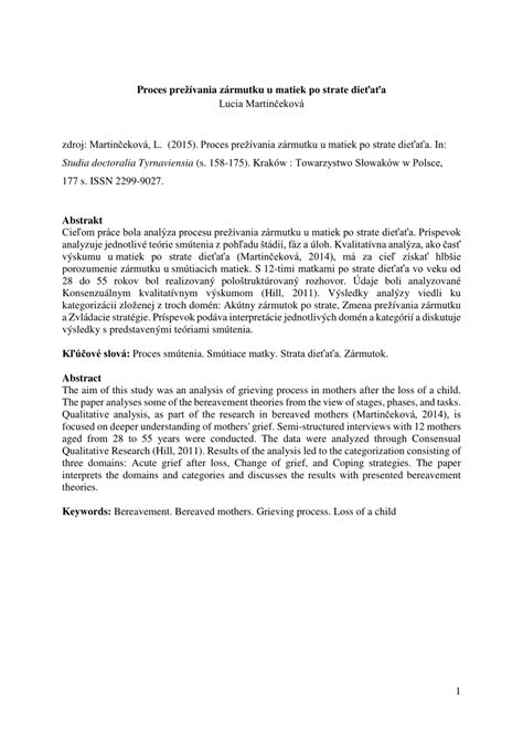 Proces vybavenia formality pri strate dieťaťa