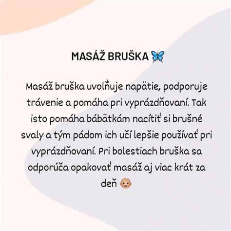 masáž bruška u bábätka