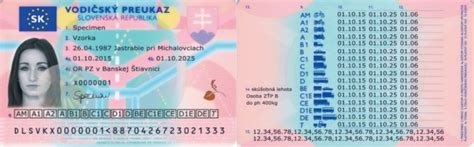 Ilustrácia vodičského preukazu rôznych skupín