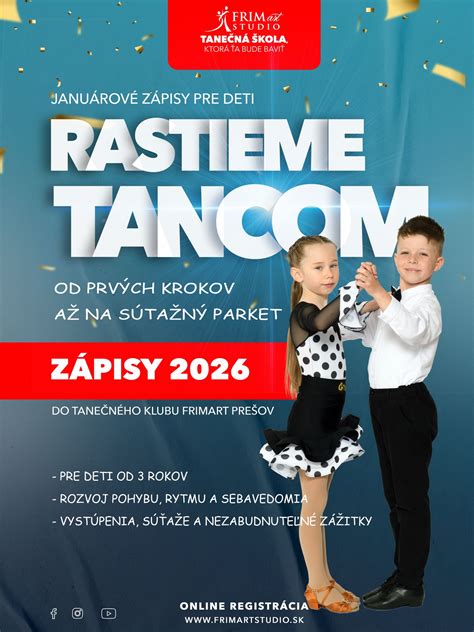 Rozpis tanečných kurzov pre deti