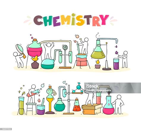 Ilustrácia detí vykonávajúcich chemický experiment