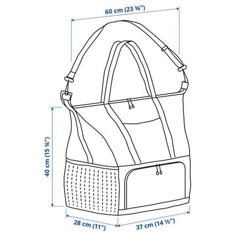 Ilustrácia ABC Design Taska Carry Soft s rozmermi