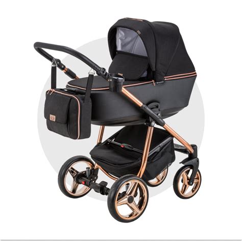 Čierna matná konštrukcia kočíka Adamex Reggio