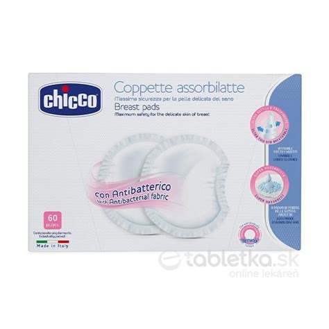 Balenie Chicco antibakteriálnych tampónov do podprsenky