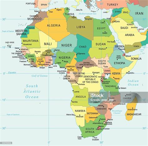 Mapa Afriky s vyznačenými oblasťami