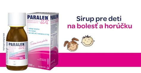 Balenie lieku Paralen pre deti