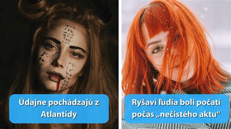 Koláž fotografií rôznych ľudí s ryšavými vlasmi