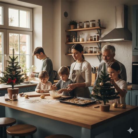 Rodina varí spolu v kuchyni