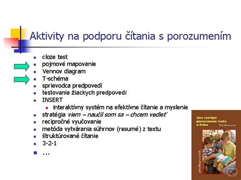 Schéma s krokmi na zlepšenie čítania s porozumením