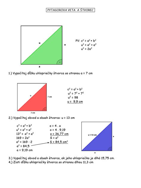 Pytagorova tabuľka s príkladmi