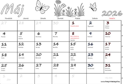 Kalendár so zvýraznenými apríl, máj, jún
