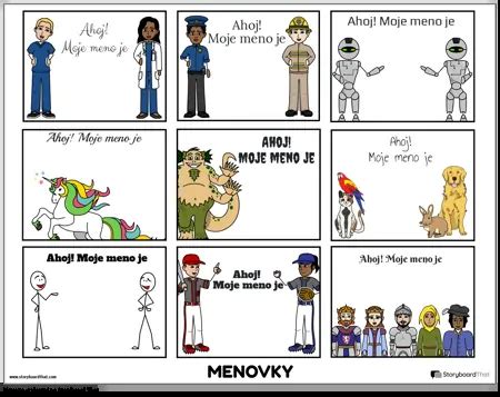 Príklad menoviek na veci