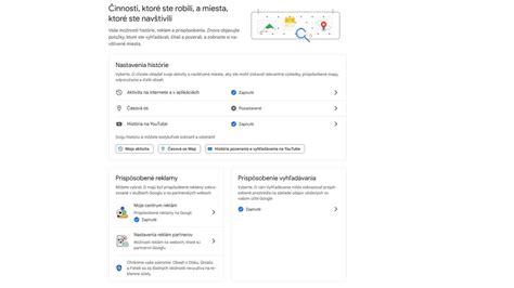 Príklady aktivít v účte Google