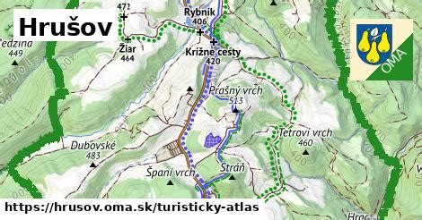 Mapa obce Hrušov