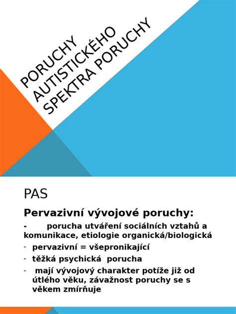 Schematické znázornenie porúch autistického spektra