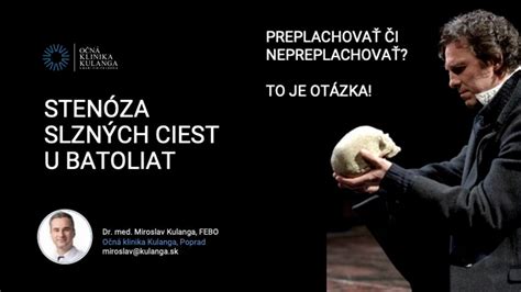 Schéma slzných ciest a možnej nepriechodnosti