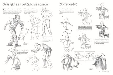 Schematické znázornenie línie akcie a ťažiska tela pri kreslení postavy v pohybe