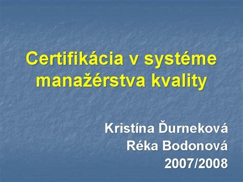 Certifikácia kvality detských produktov