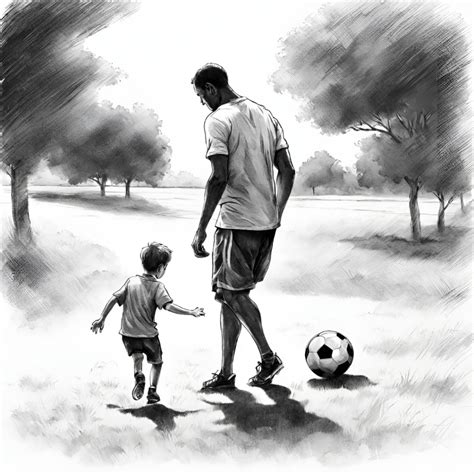 Otec a syn hrajú futbal