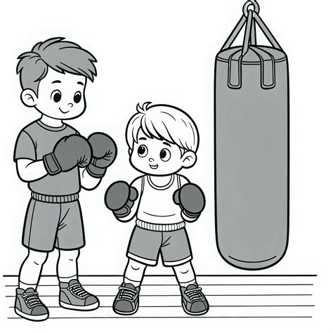 Deti trénujú s boxovacím vrecom