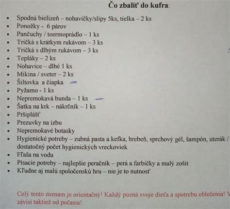 Zoznam potrebných vecí pre dieťa do jaslí