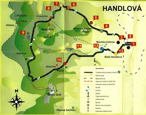 Mapa náučného chodníka Bradlo