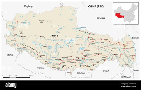 Mapa Tibetu a okolitých oblastí s vyznačeným šírením budhizmu